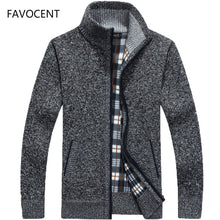 Load image into Gallery viewer, 2019 Autumn Winter Men's SweaterCoat Faux Fur Wool Sweater Jackets Men Zipper Knitted Thick Coat Warm Casual Knitwear M-3XL