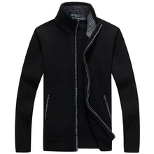 Load image into Gallery viewer, 2019 Autumn Winter Men's SweaterCoat Faux Fur Wool Sweater Jackets Men Zipper Knitted Thick Coat Warm Casual Knitwear M-3XL