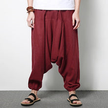 Load image into Gallery viewer, INCERUN Plus Size 5XL Men's Pants Harem Hiphop Loose Wide Pant Cotton Big Drop Crotch Joggers Dance Trousers Male Clothing